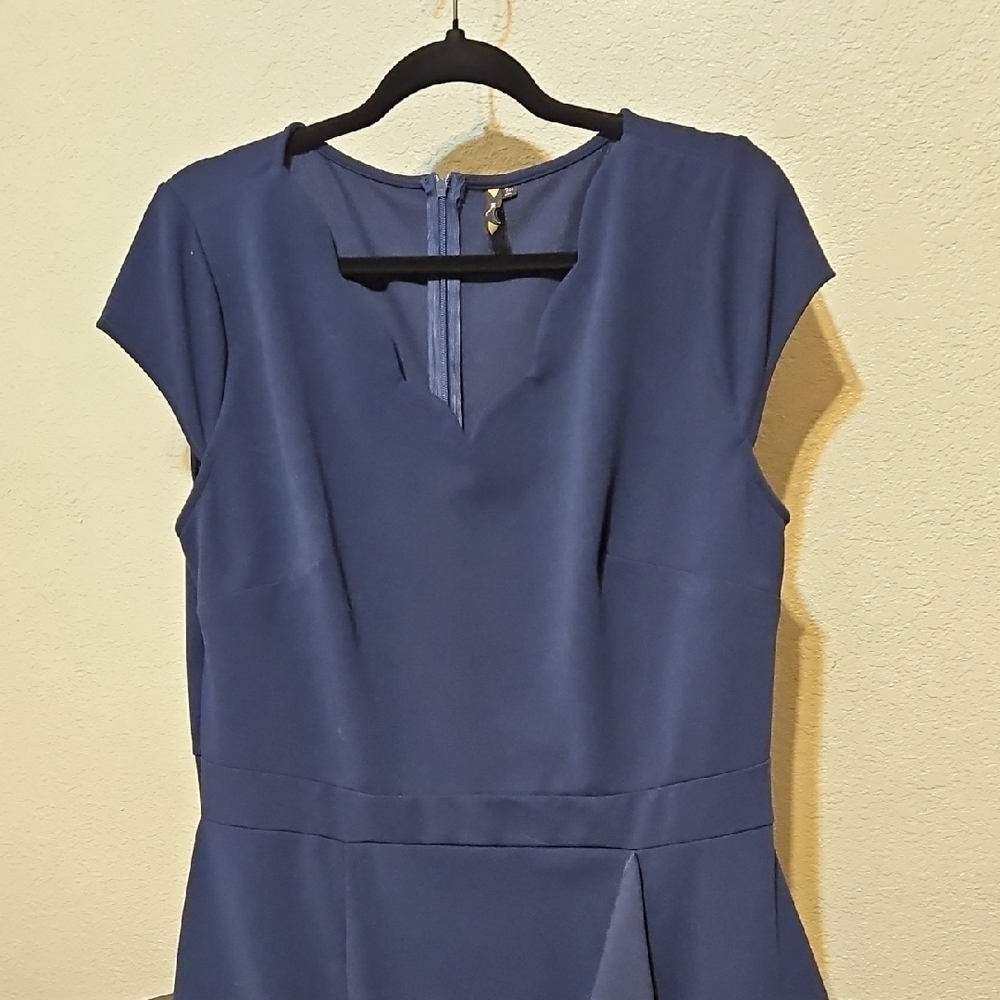 Musol Deep Blue Ruffle Maxi Dress - Picture 3 of 7
